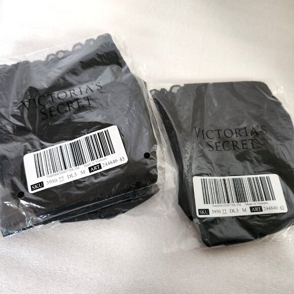 Brand New Victoria's Secret High Leg Brief Cotton Panty with Lace Trim - Picture 3 of 3